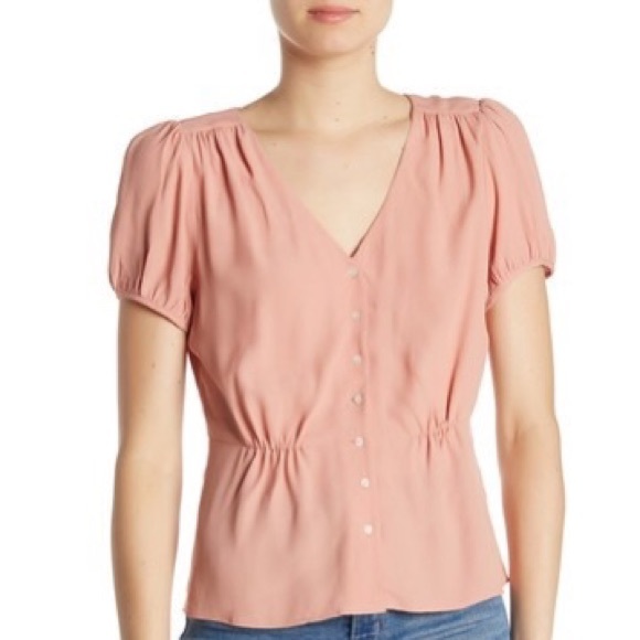 J. Crew Tops - J. Crew V-Neck Peplum Button Blouse